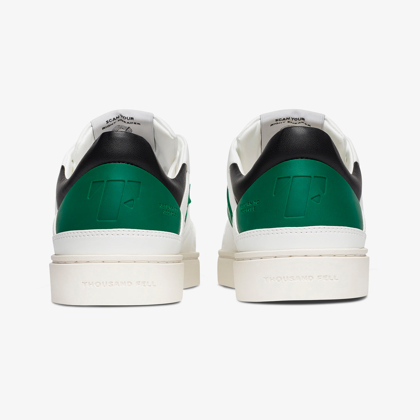 Men's Court in White/Black/Green | Sustainable & Vegan