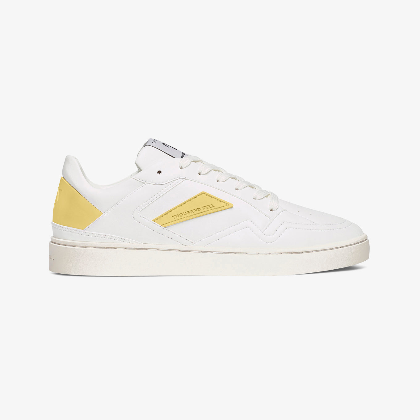 Men's Court in White-Starstruck Yellow | Vegan Sneakers - Thousand