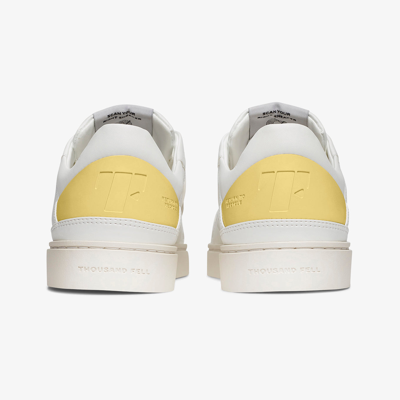 Men's Court in White-Starstruck Yellow | Vegan Sneakers - Thousand