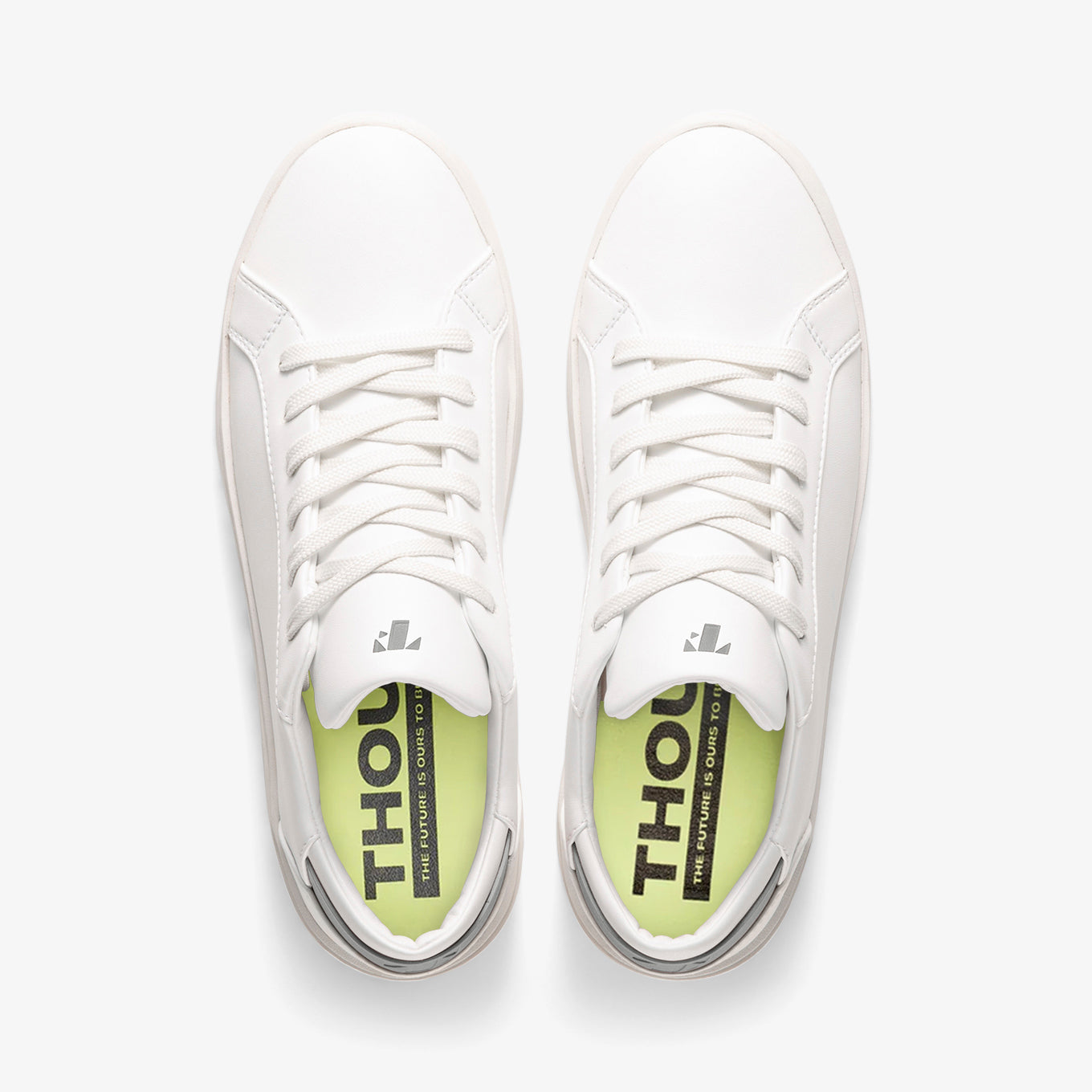 Men's Lace Up in White-Grey | Vegan Sneakers - Thousand Fell