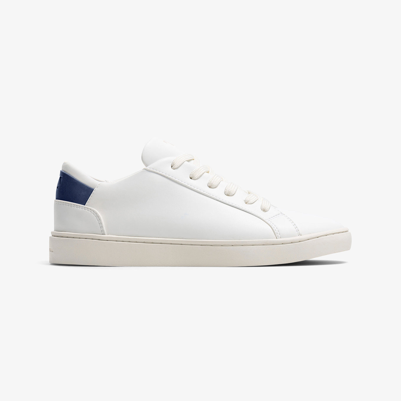 Women's Lace Up in White-Midnight Blue | Stain-Proof