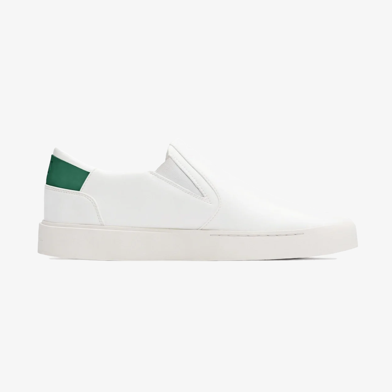 Women's Slip On in White-Jade| Sustainable & Stain-Proof