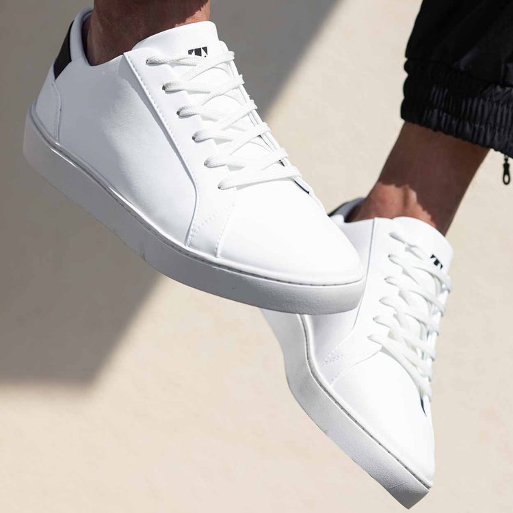 Men's Lace Up in White Sustainable Vegan Thousand Fell